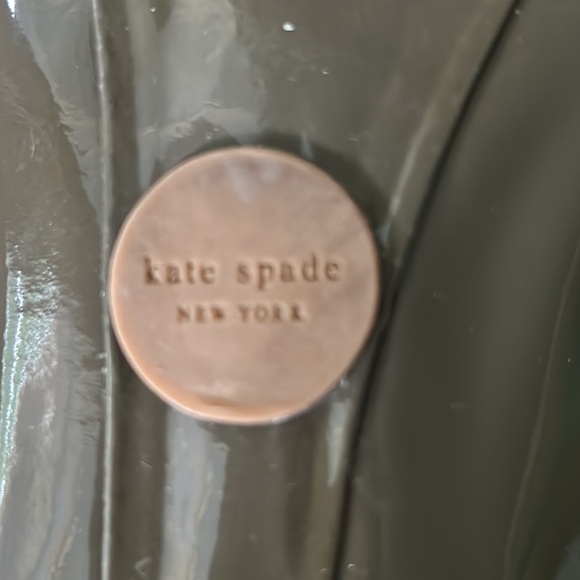 Kate Spade Lacey Olive Green Patent Leather Velvet Bow Ballet Flats Loafers  9.5 - Picture 14 of 14